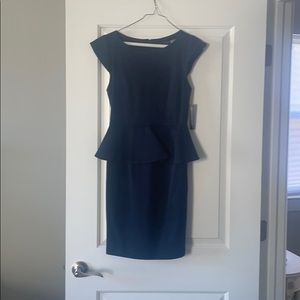 Alice & Olivia navy peplum dress